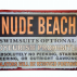 Nude beach singage