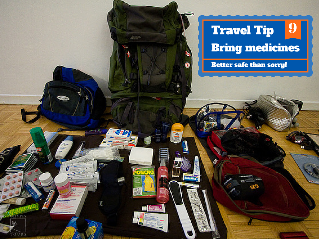 Packing medicines for a trip